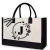 thumbnail image 4 of Bolsa de lona de moda para mujer de hombro portátil con estampado de letras Tmvgtek Para Estrenar, 4 of 8