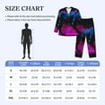 Adobk Futuristic Purple Panther A、 Print Mens Pajamas Set Long Sleeve