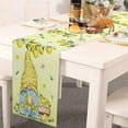 thumbnail image 5 of SHAGUOZHOU Petit Drapeau de Table Frais Printemps et Été Imprimé Fleur Lin Nappe 3 Tables à Thème Café compatible avec Table Macramé Table pour Chien, 5 of 5
