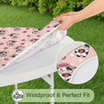 thumbnail image 5 of Pink Cow Strawberry Hat Pattern Round Fitted Tablecloth with Elastic Edge,Dining Table Cover Waterproof,Outdoor Round Tablecloth for Camping,Dining,Indoor and Outdoor, 5 of 7