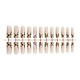 thumbnail image 6 of 24 Pcs Bows Acrylic Nails Leopards Print Full Covers On Nails French Tip Press On Nails Glossy False Nails, 6 of 8