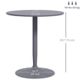 thumbnail image 3 of HOMCOM Table à Manger Ronde avec Base en Acier, Coussinet Antidérapant pour Salon, 3 of 10