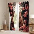 thumbnail image 3 of Erosebridal Kawaii Animals Capybara Blackout Curtains Set of 2 (52x84 Each),Pink Floral Cherry Blossom Window Curtains For Kids Girls, 3 of 6