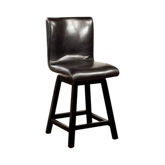 Hurley Counter Height Chair in Black Finish with set of 2