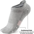thumbnail image 3 of Womens Ankle Socks 5 Pairs Cushioned Running Athletic No Show Socks With Tab, 3 of 5