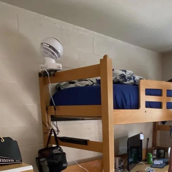 Bunk Buddy Fan Holder for Woozoo Fan, Universal 8.27 Inch Clip-On Dorm Fan Mount for Woozoo Desk Fan & Bunk Beds, College Room Cooling Accessory