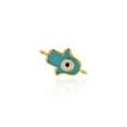 thumbnail image 2 of Hamsa Hand Connector Spacers,Turquoise Enamel Evil Eye Links,DIY Jewelry Supplies 16x10mm 10Pcs, 2 of 4