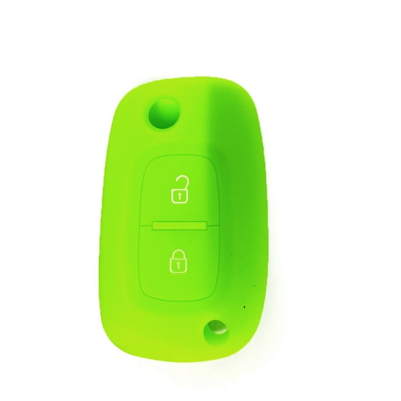 Leadwolf keychain,Silicone Car Key Case Cover Shell Fob Green