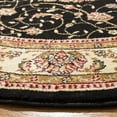 thumbnail image 4 of SAFAVIEH Lyndhurst Gabriella Floral Area Rug, Black/Ivory, 5'3" x 5'3" Round, 4 of 9