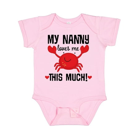 

Inktastic Nanny Loves Me Grandson Gift Baby Boy or Baby Girl Bodysuit