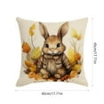 thumbnail image 2 of Darzheoy Spring Bunny Throw Pillow Covers 18x18 inch Rabbit Spring Decorative Pillows Case Soft Cushion Covers for Couch Sofa Patio Garden Spring Decor, 2 of 6