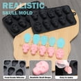 thumbnail image 5 of NSESSHome 10 Cavity Skull Chocolate Molds Silicone Skull Candy Mold for Jelly Crayon Resin, for Baking Whiskey Cocktail Pudding Resin, Ideal Gift for Halloween Party, 5 of 9