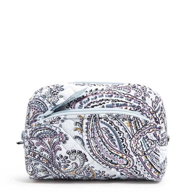Bolsa organizadora de maquillaje para mujer, de algodón, tamaño mediano, Paisley de cielo suave, Talla unica