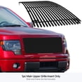 thumbnail image 3 of APS Compatible with Ford F-150 2009-2014 Main Upper Stainless Steel SS Black Billet Front Grill Grille Insert F86414H, 3 of 7