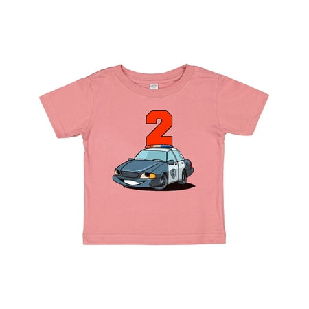 

Inktastic 2nd Birthday Police Car Boys or Girls Baby T-Shirt