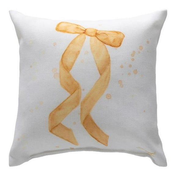 Manual Woodworkers & Weavers SDDOM 9 x 9 in. Dom Perignon Climaweave Pillow - White & Gold