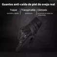 thumbnail image 4 of Guantes De Moto 100 % De Piel De Cabra Para Pantalla Táctil, 4 of 8
