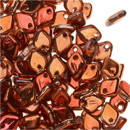 Tube Czech Glass Beads - Czech Glass, Dragon Scale Beads 1.5x5mm, 9.5 Gram Tube, Crystal Sunset