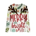 thumbnail image 4 of Azrian Plus Size Christmas Sweatshirts Womens 2023 Saving,Oversize Women Sleeves Casual Christmas Printing Round Neck Sweatshirt Crewneck Pullover Tunic Tops 2023 on, 4 of 5