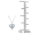 thumbnail image 4 of 0.25 Carat 4MM Heart Shape Gemstone With Round Diamond In Heart Shape Mom Pendant For Woman Crafted In 10k Rose White and Yellow Gold With 18 Gold Plated Over 925 Sterling Silver Box Chain, 4 of 5