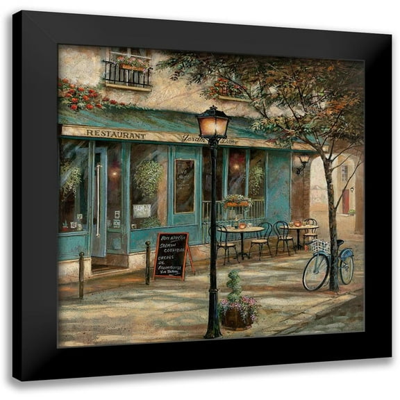 Manning, Ruane 12x12 Black Modern Framed Museum Art Print Titled - Jardin Notre Dame II