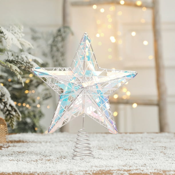 Adorno navideño para copas de árbol, luz navideña para decoración de árboles navideños, adorno para copas de árbol de Navidad, adorno para copas de árbol de Navidad para decoración navideña