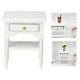 thumbnail image 4 of Mini mesita de noche de madera blanca: perfecta para muebles de dormitorio, 4 of 10
