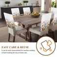 thumbnail image 4 of Spring Floral Chair Covers Set of 8 Wildflower Chair Back Covers Stretch Removable Washable Slipcovers Protector for Dining Room Kitchen Party Decor, 4 of 5