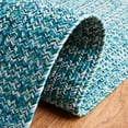 thumbnail image 6 of SAFAVIEH Braided Gino Distressed Machine Washable Reversible Area Rug, Teal/Green, 3' x 3' Square, 6 of 9
