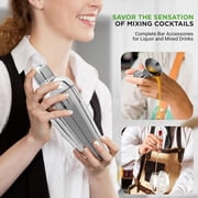 3 Pcs. Bartender Set with Cocktail Shaker, Jigger, and Bar Spoon Essential Bar Accessory Tools