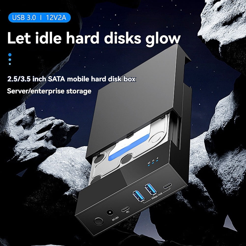 USB 3.0 to 3.5inch SATA Drive Docking Station External Hard Disk Enclosure for 3.5 2.5 Inch SATA SSD HDD 20TB US Plug
