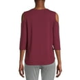 thumbnail image 2 of Nine.Eight Women’s Cold Shoulder Blouse, 2 of 5