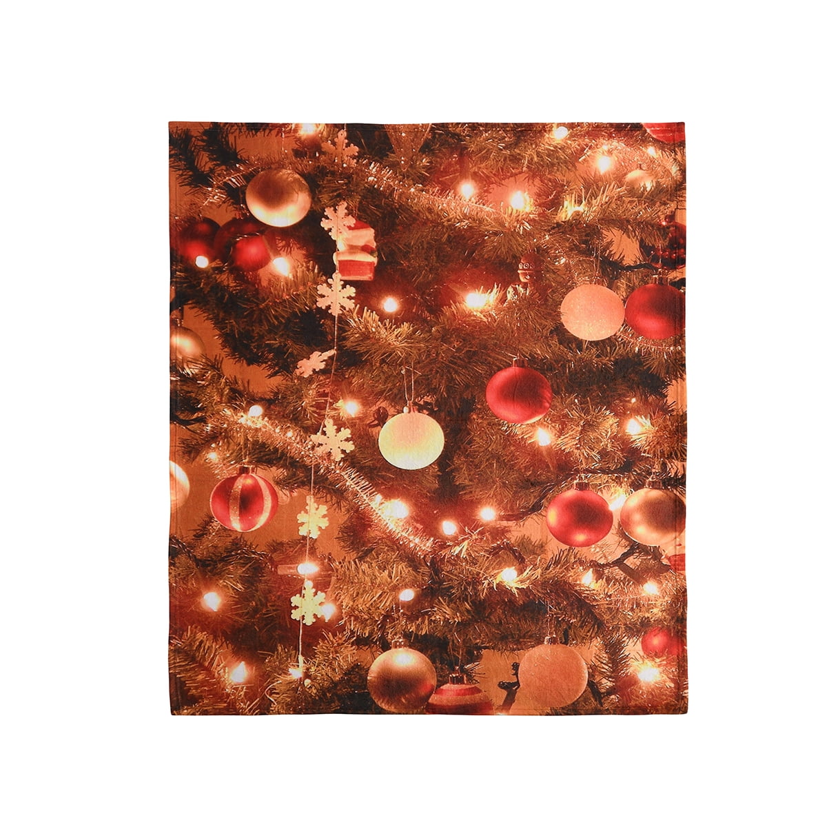Christmas Holiday Printed Fleece Throw Blanket, Super Soft Blanket for Sofa Bed