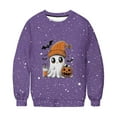 thumbnail image 4 of Ailaofu Women's Halloween Printed Round Neck Casual Sports Long Sleeve Sweatshirt Top Sweatshirt Loose Soft Long Sleeve Pullover Tops, 4 of 6