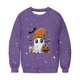 thumbnail image 4 of Ailaofu Women's Halloween Printed Round Neck Casual Sports Long Sleeve Sweatshirt Top Sweatshirt Loose Soft Long Sleeve Pullover Tops, 4 of 6