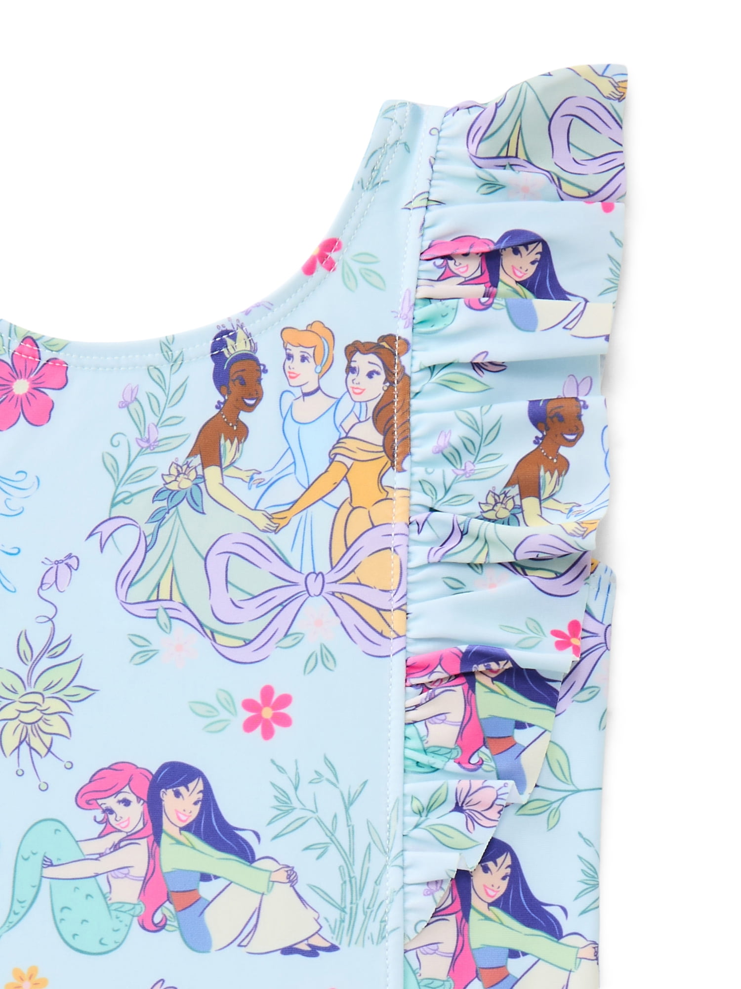 Character Toddler Girl One- Piece Swimsuit with Ruffles, Sizes 12M-5T