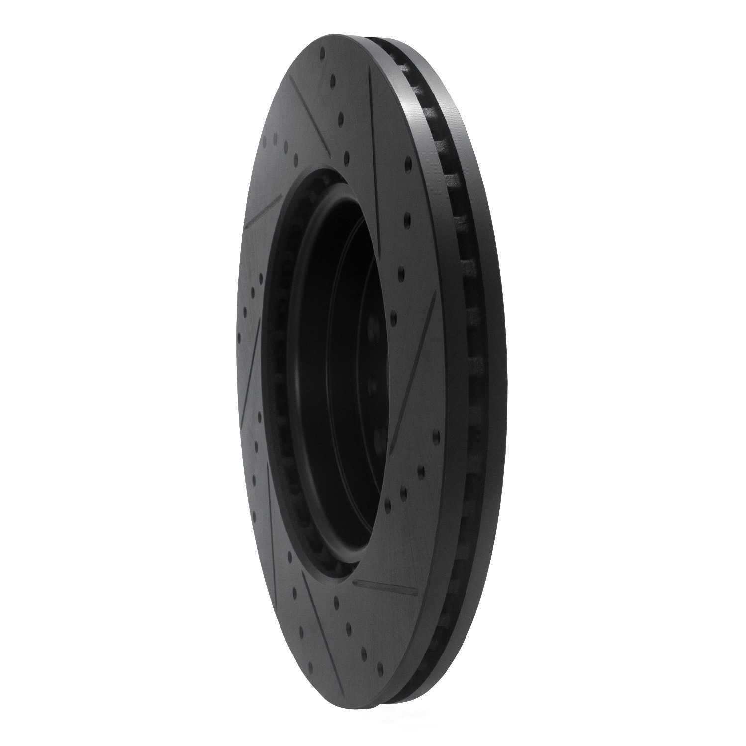 Dynamic Friction Company 633-40120L DFC Brake Rotor - Drilled And Slotted - Black