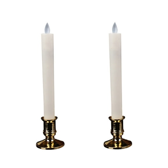 WESIEVYA 2 Pairs Fireproof Electric Candles with Swing Effect for Home and Cafe Decoration