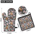 thumbnail image 6 of Cute Boxer Dog and Flowers Florals Kitchen Oven Mitt and Pot Holder Sets 2 Pcs for Baking, Cooking and Grilling, Heat Resistant Up To 392 °F, 6 of 7