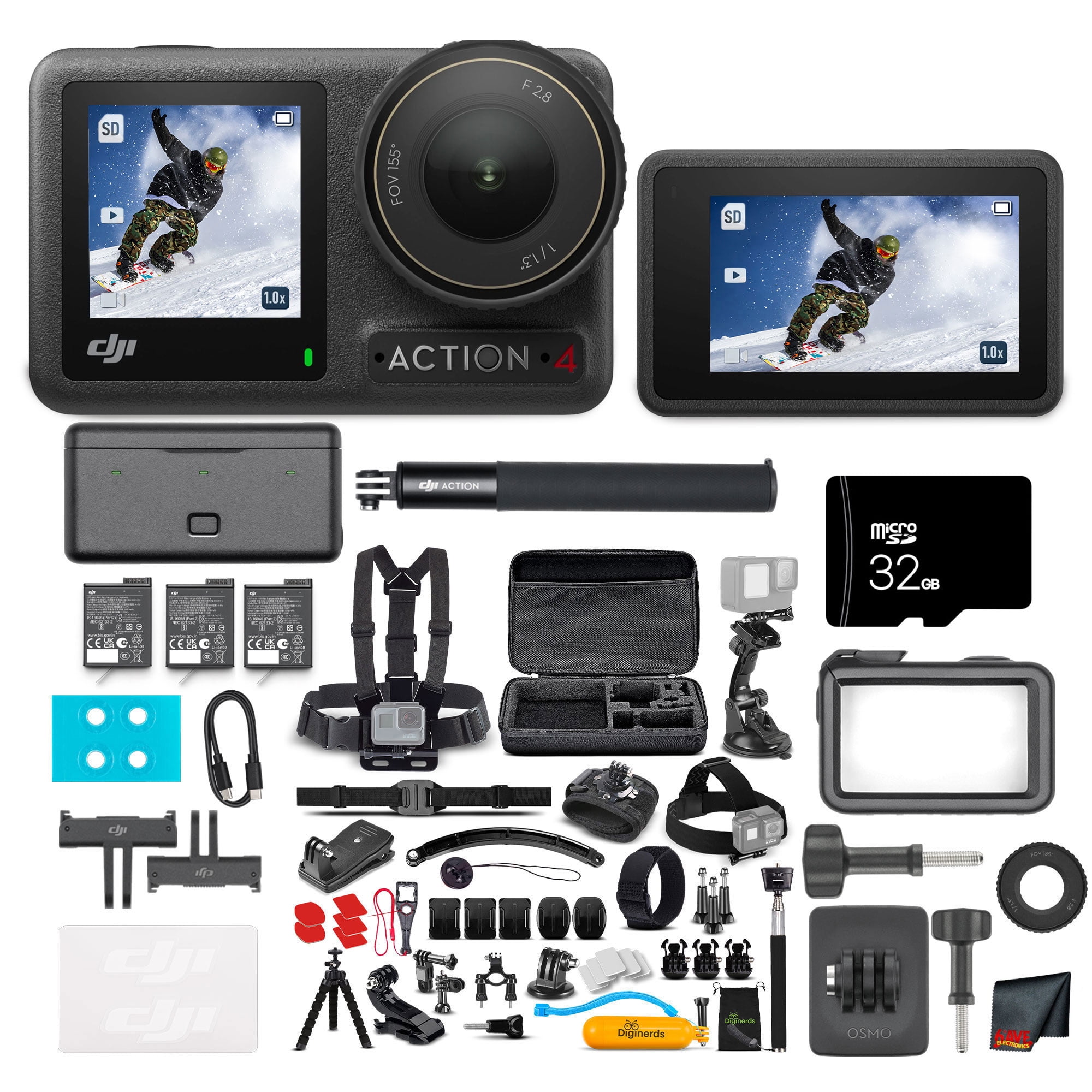 DJI Osmo Action 4 Camera Adventure Combo - WaterProof Action DJI Osmo Action 4 Camera Adventure Combo - WaterProof Action