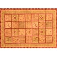 thumbnail image 1 of Ahgly Company Indoor Rectangle Abstract Orange Modern Area Rugs, 7' x 9', 1 of 4