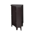 thumbnail image 6 of Teamson Home Glancy Freestanding Corner Floor Accent Cabinet with Faux Louvered Door, Dark Brown, 6 of 9