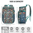 thumbnail image 3 of Travel Cooler Bag - Blue Baseball Stadium Pattern Camping Beer Cooler Backpack with Bottle Opener- Waterproof Insulated Picnic Backpacks - Cooler Bag for Beach, 3 of 6