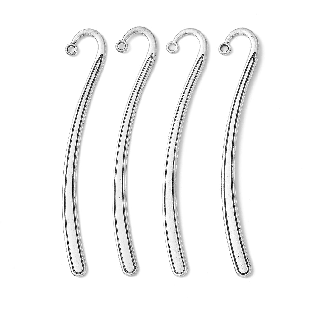 Tibetan style Bookmarks Lead Free and Cadmium Free and Nickel Free Antique Silver 125x7x2mm Hole: 3mm