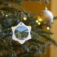 thumbnail image 7 of 3drose, Usa, Oregon, Portland, St Johns Bridge, Kayaker - Us38 Rbr0670 - Rick a Brown, 3 inch Snowflake Porcelain Ornament, 7 of 7