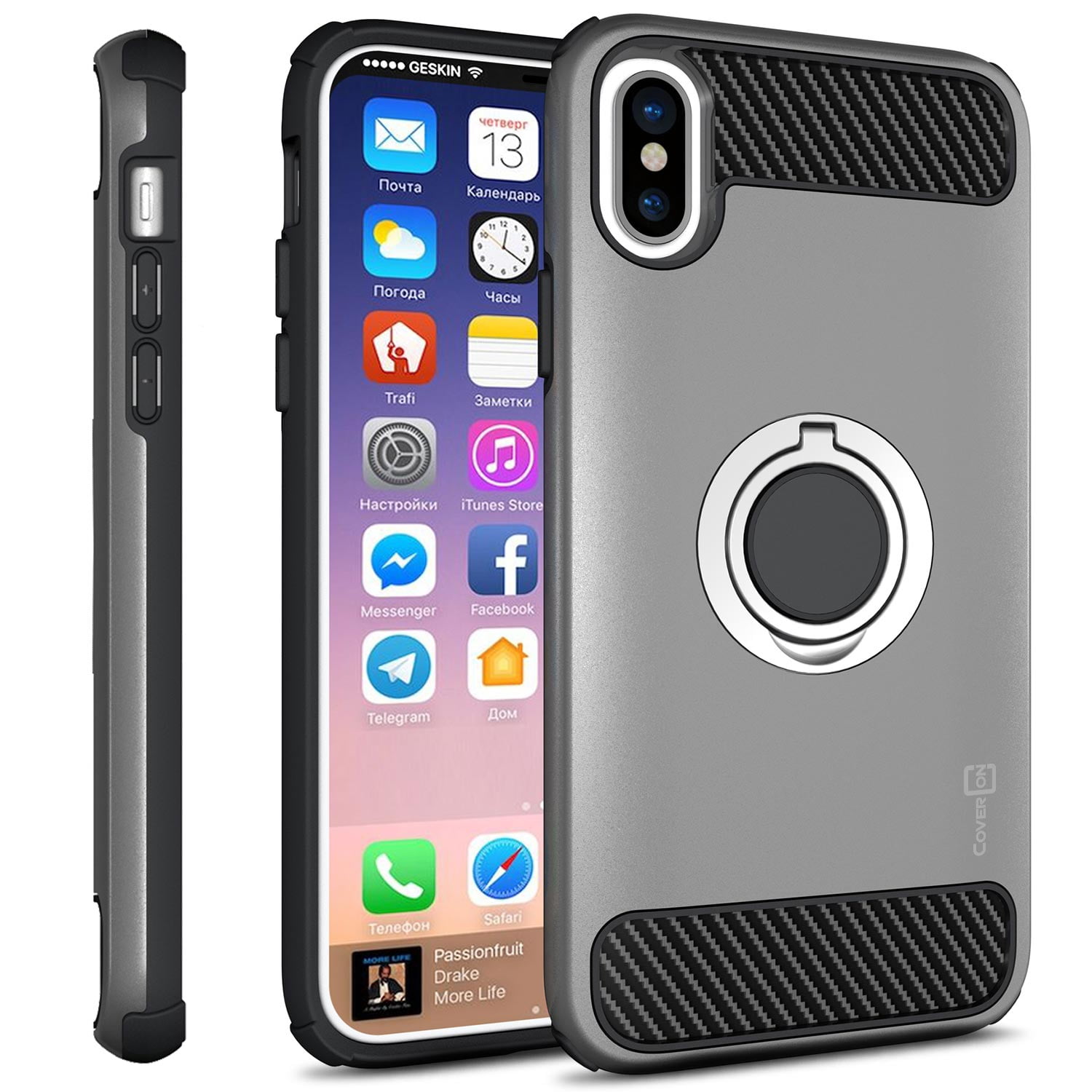 CoverON Apple iPhone XS / iPhone X / 10S / 10 Case with Ring Holder