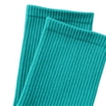 thumbnail image 5 of QSAWXQZ Kids' Crew Socks Solid Cotton Knitting Breathable Mid Calf Socks 5-13Years, 5 of 6