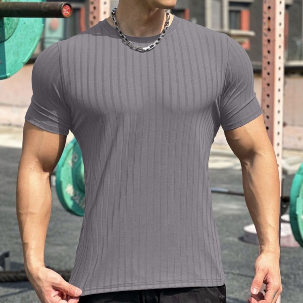 pstuiky Camisas de manga corta para hombre, Blusas y camisas de cuello redondo de manga corta informales de color liso para hombre camisas casuales para hombre xxxl