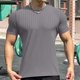thumbnail image 1 of pstuiky Camisas de manga corta para hombre, Blusas y camisas de cuello redondo de manga corta informales de color liso para hombre camisas casuales para hombre xxxl, 1 of 6