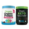 Orgain - Organic Vegan, Gluten Free Plant Based Protein & Superfoods Powder - Creamy Chocolate Fudge (1.12 LB) + Keto Protein Powder - Vanilla (0.97 LB)